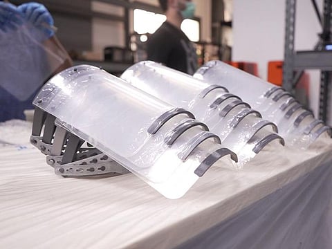Face shields made using 3D printing technology