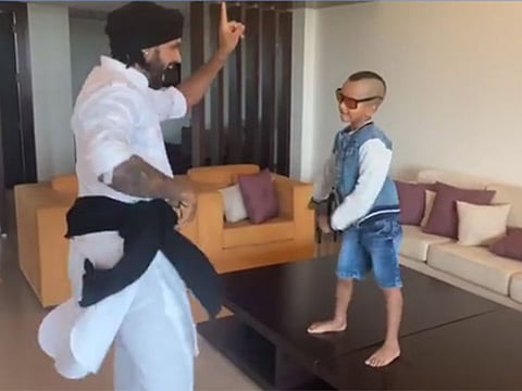 Shikhar Dhawan gets down