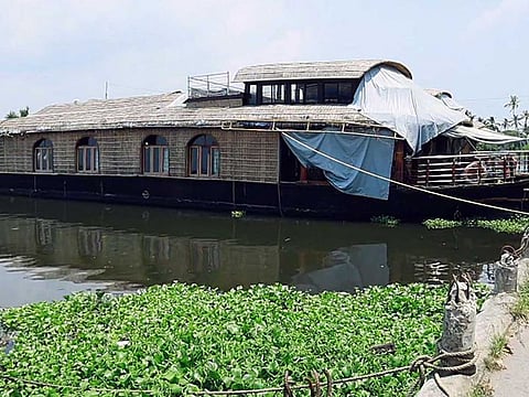 The Alappuzha District Administration has decided to convert houseboats, the popular tourist attraction in Kerala, into isolation facilities amid coronavirus lockdown, in Alappuzha.