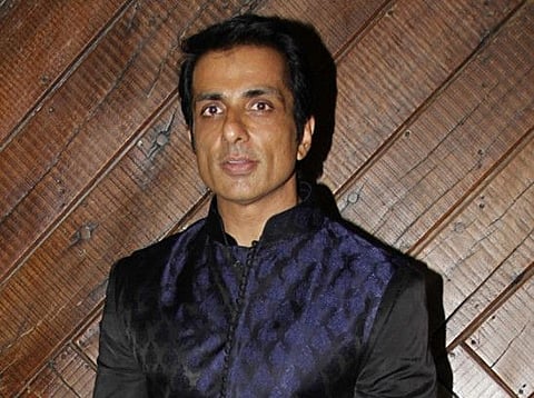 Mumbai: Actor Sonu Sood arrive to attend the Amitabh Bachchan's Diwali party in Mumbai Photo: IANS)