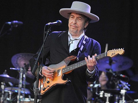 Bob Dylan onstage during the 17th Annual Critics' Choice Movie Awards at The Hollywood Palladium in Los Angeles, California, on January 12, 2012.