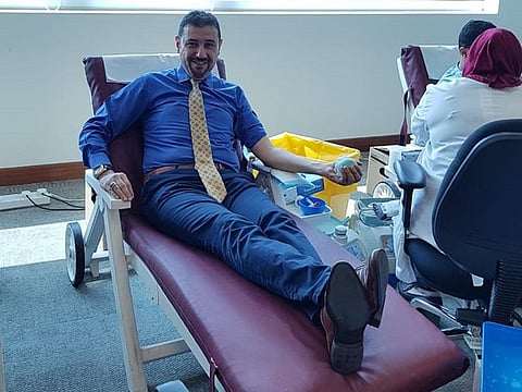 An earlier blood donation drive at Prime Hospital