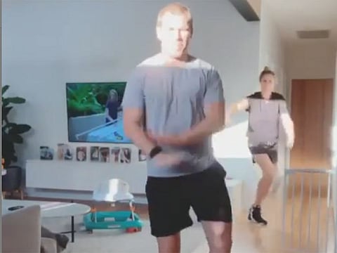 Warner is up to his dancing tricks again