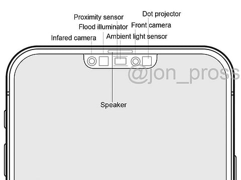 Supposed "iPhone 12" illustration depicting smaller TrueDepth notch