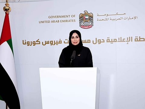 Dr. Farida Al Hosani, spokesperson for the UAE health sector