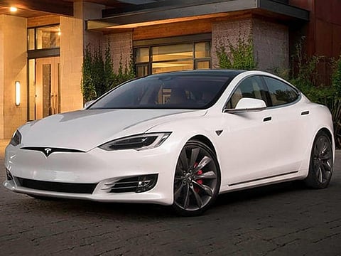 The Tesla Model S Performance, one of the vehicles to be made available in Sharjah soon for on-demand ride-hailing service.