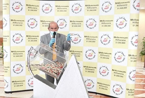 The raffle being drawn by Colm McLoughlin, Executive Vice Chairman, DDF, on Wednesday