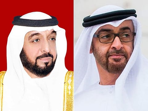 Sheikh Khalifa bin Zayed and Sheikh Mohamed bin Zayed