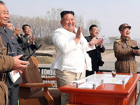 In this undated file photo provided by the North Korean government on April 12, 2020, North Korean leader Kim Jong Un inspects an air defense unit in western area, North Korea. Kim Jong Un’s two-week absence from public view has inspired speculation and rumours, but past disappearances of North Korea's ruling elite frequently have simply shown the disconnect between insatiable curiosity about the country and the secrecy surrounding its leadership.