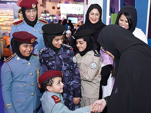 Sheikha Jawaher Bint Mohammed Al Qasimi, wife of His Highness the Ruler of Sharjah, meeting children in Sharjah. Photo for illustrative purpose only..