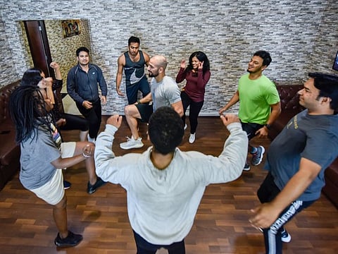 A multinational diaspora under one roof: These young professionals, hailing from all across the globe and currently flatmates at a Dubai Marina apartment, have found the stay-home restrictions an apt occasion to work from home and bond big-time over their daily fitness and dance routines.