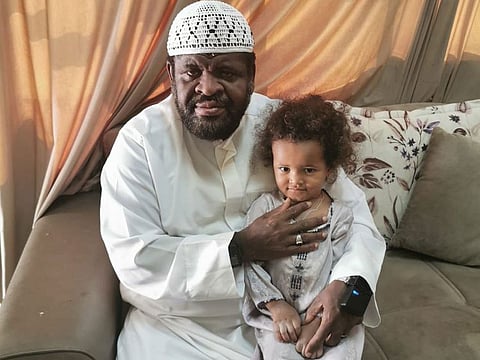 Coronavirus survivor Zayed Al Alawi with his daughter