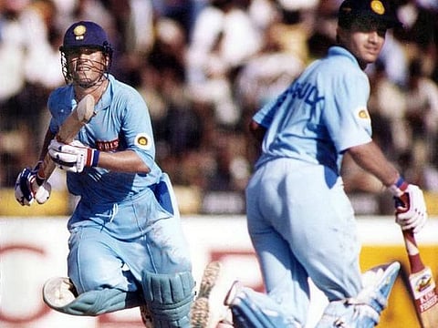 Sourav Ganguly (right) and Sachin Tendulkar during one of their numerous ODI opening partnerships.