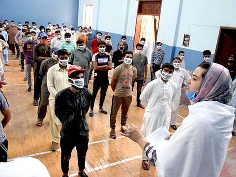 Assistant Commissioner Javeria Maqbool Randhawa addressing a training session of Prime Minister COVID -19 Relief Tiger Force. The Tiger Force comprising of youth has been formed to help the government officials in relief efforts.