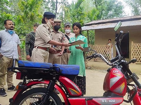 Assam girl who sold vegetables on her bicycle gets bike