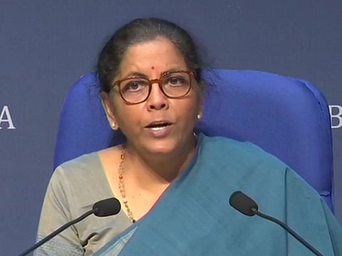 India's finance minister Nirmala Sitharaman