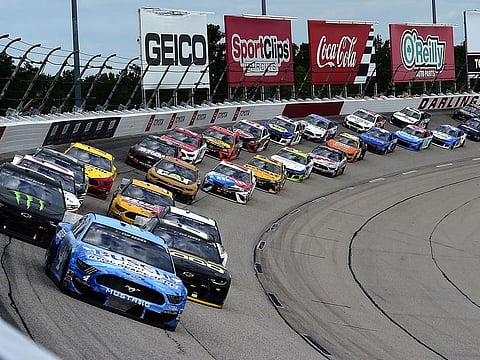 Kevin Harvick leads the way at the Darlington 400.