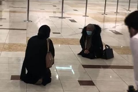 Sabeena and Hadiya share an emotional reunion at Dubai Airport still divided by coronavirus protocols