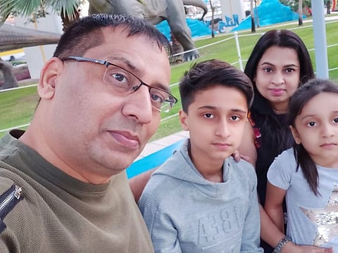 Maninder Singh with his family pleads to return to the UAE