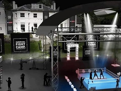 A graphic presentation of the 'Matchroom Fight Camp,' where Eddie Hearns is planning to stage the July 4 card.