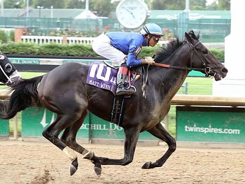 Godolphin's Maxfield on way to winning the Grade 3 Matt Winn Stakes at Churchill Downs, USA, on Saturday.
