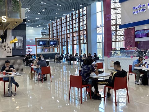 Residents at the Dubai Mall on Wednesday