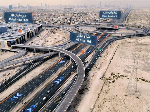 13 bridge project leading into Dubai Hills Mall