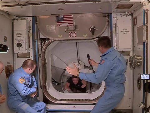 The SpaceX crew entere the International Space Station, Sunday, May 31, 2020.