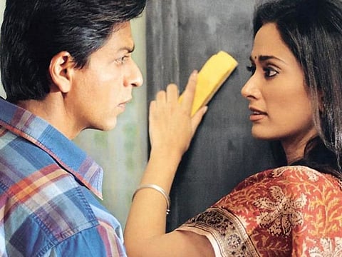 Shah Rukh Khan and actress Gayatri Joshi in a still from 'Swades'