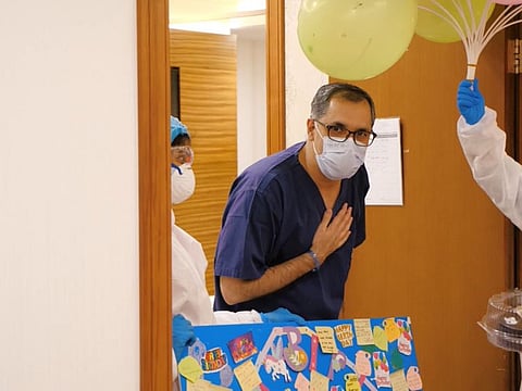 Dr Asif Gani thanking his colleagues