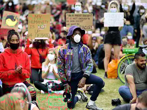 George Floyd killing: Many protestors have resorted to ‘taking a knee’ causing the protest to morph into an act of direct resistance against Trump after the president weighed in on the issue