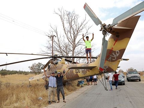 Fighters loyal to Libya's Tripoli-based government in Tarhouna city, Libya, June 5.