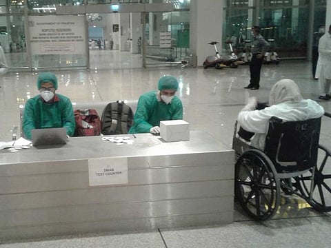 Special counters have been set up the Pakistani airports to test passengers for COVID-19 soon after they arrive on spcial flights.