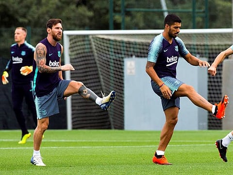 Barcelona's Lionel Messi and Luis Suarez are preparing for La Liga title run-in.