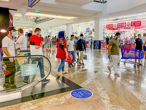 Shoppers at the Mall Of The Emirates. Dubai