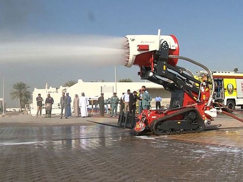 The robot, which will be used in firefighting, has also been employed in sterilisation drives