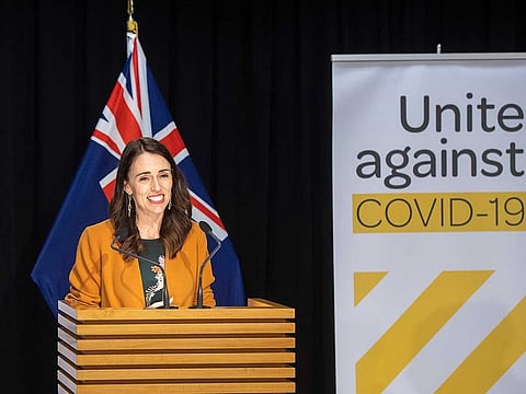 Jacinda Adern, New Zealand's prime minister, speaks during a news conference at Parliament in Wellington, New Zealand, on June 8, 2020.