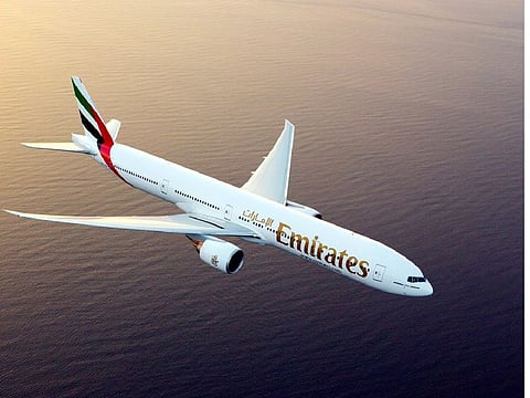 An Emirates Boeing 777-300 ER.