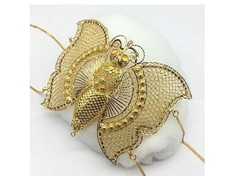 Butterfly effect gold mask