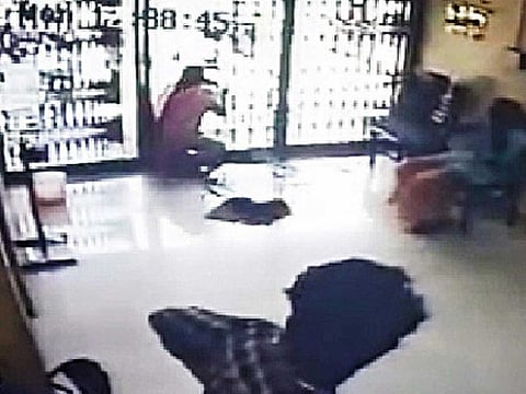 A woman died in Kerala's Ernakulam district on Monday after she accidentally ran into the glass door of a bank, not realising that the door was closed, the police said. Disturbing visuals of the accident were captured on CCTV footage.