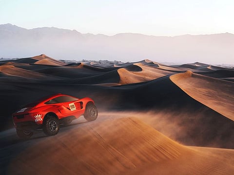 A graphic presentation of Bahrain Raid Xtreme (BRX) team, which will make its debut in next year's Dakar Rally.