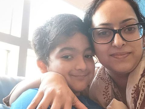 Arim with his mum Samreen