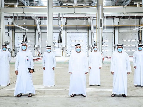 Mattar Mohammed Al Tayer, Director-General and Chairman of the Board of Executive Directors of Roads and Transport Authority, RTA, centre announces Al Quoz Bus Depot completion