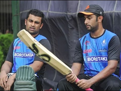 Nafees Iqbal (R) with brother Tamim