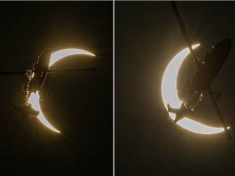 Sheikh Hamdan shares pictures of the solar eclipse