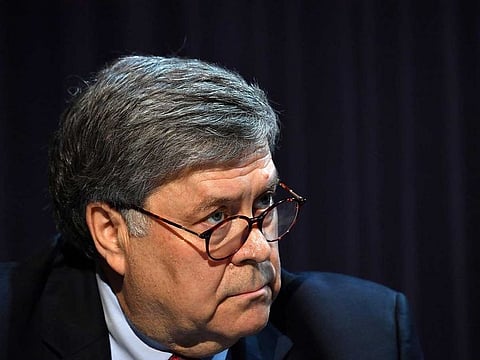 Outgoing US Attorney General William Barr