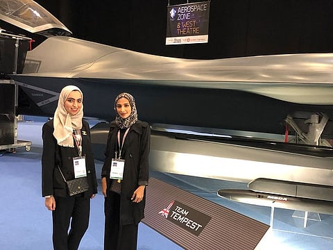 The two UAE interns for the BAE-Mubadala space programme. They went through a rigourous programme at BAE's facility in the UK.