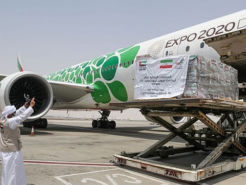 16 metric tonnes sent from Dubai to Iran