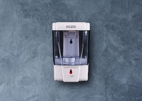 The Milano soap dispenser has a smart motion infrared sensor that provides a no-touch and easy-to-use experience without excessive spillages