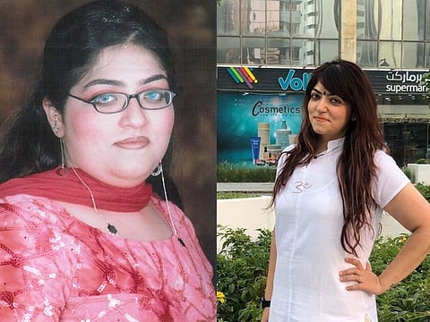 Renuka before (left) and after